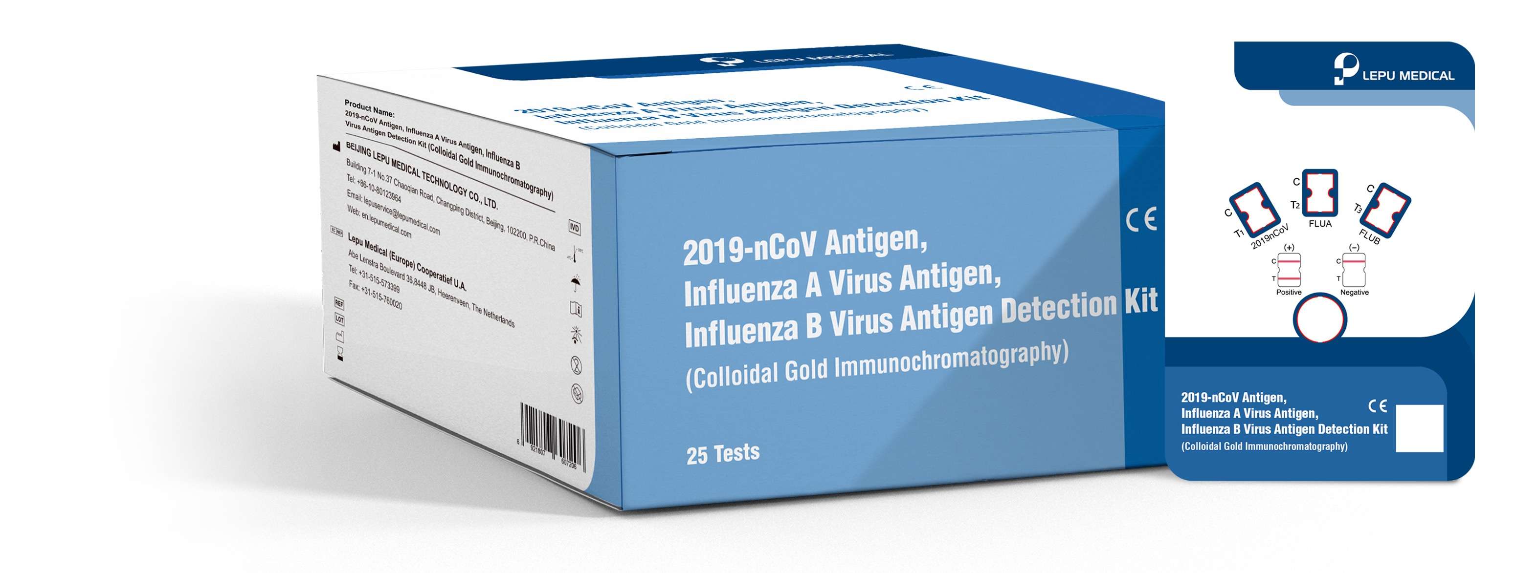 三合一(Covid-19，流感A，流感B)抗原检测试剂盒